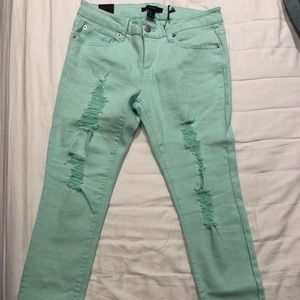 Forever 21 Skinny Ankle Jean - Mint - 27x29in